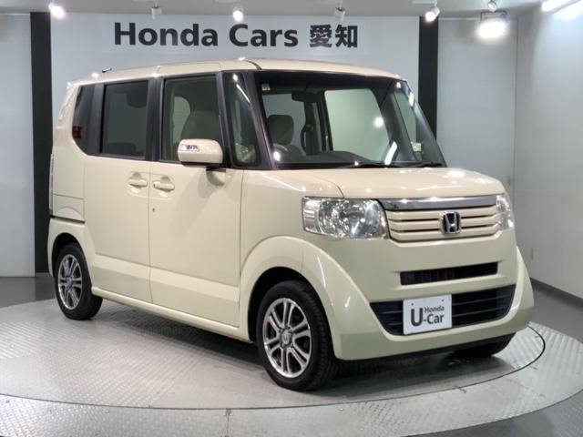 N-BOX G・Lパッケージ 禁煙車 1年保証 ナビ ワンセグ Bluetooth ETC 横滑り防止装置 アルミホイール スマートキー スペアキー 盗難防止装置 整備記録簿 オートエアコン Wエアバッグ ベンチシート 評価R(52枚目)