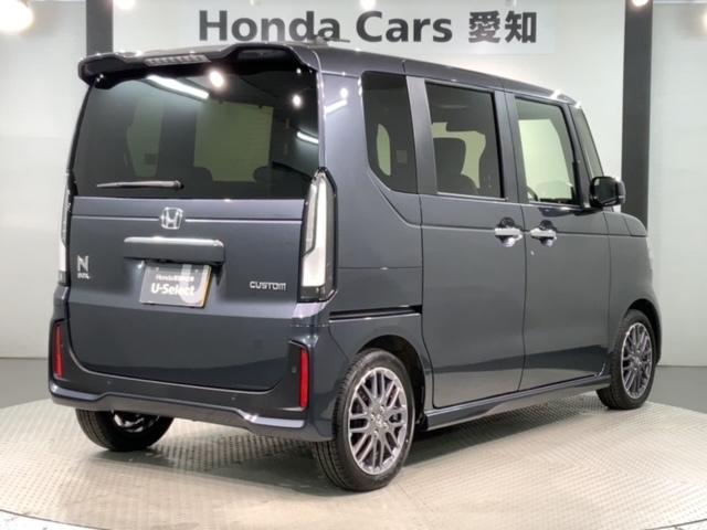 Ｎ－ＢＯＸカスタム ターボ　評価６　禁煙　新車保証継承　試乗車　ホンダセンシング　ナビＬＸＵ－２４２ＮＢｉ　ＴＶ　Ｒカメラ　ＣＤ録音　Ｂｌｕｅｔｏｏｔｈ　Ａｐｐｌｅｃａｒｐｌａｙ　Ａｎｄｒｏｉｄａｕｔｏ　ＥＴＣ　両側電動ドア（50枚目）