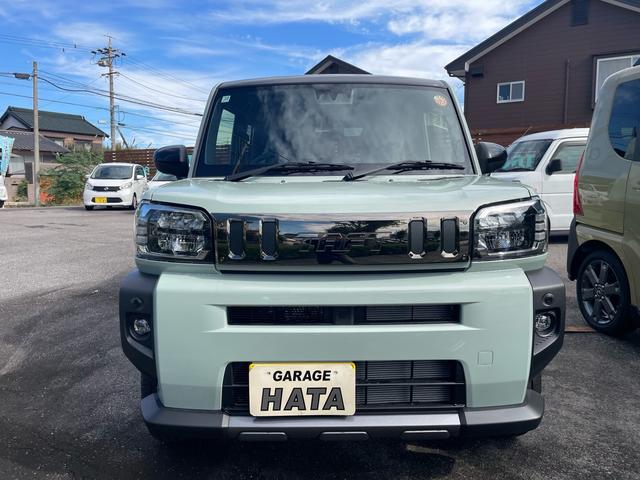 タフト Ｇ　ダーククロムベンチャー　届出済未使用車　クリアランスソナー　パノラマルーフ　衝突軽減システム　ＬＥＤヘッドライト　オートライト　スマートキー　アイドリングストップ　電動格納ミラー　シートヒーター（2枚目）