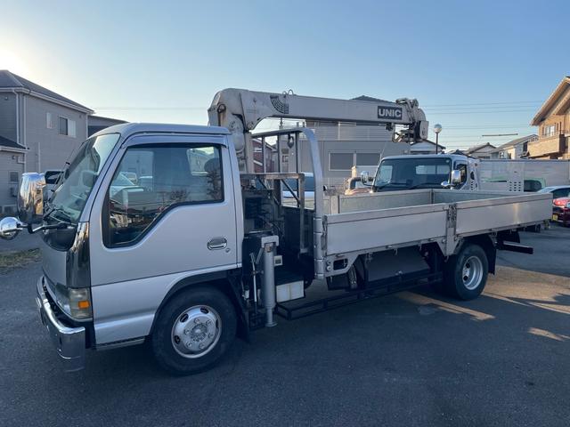 エルフトラック 　４段クレーン／ワイド超ロング／あおり分割開閉／６速ミッション／パワーウインドウ／集中ロック／ＥＴＣ（3枚目）