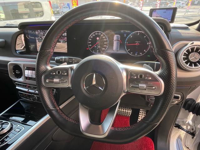 Gクラス G350d AMGライン ラグジュアリーパッケージ アダプティブダンピングサス ブラバススポイラー 22インチAW 各所ブラックアウトパーツ トランクラゲッジボード デジタルミラー 前後ドラレコ ブルスターサウンド ツートン(29枚目)