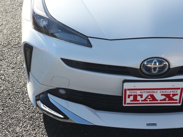 プリウス Ｓツーリングセレクション・ブラックエディション　モデリスタエアロ／９型ＳＤナビ／フルセグ／バックカメラ／Ｂｌｕｅｔｏｏｔｈ／ＣＤ・ＤＶＤ／黒革／前後ドラレコ／ＥＴＣ／シートヒーター／禁煙車／ソナー／デイライト／ＬＥＤライト／専用１７インチホイール（22枚目）