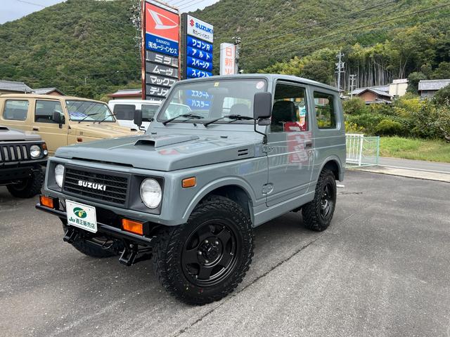 ジムニー ランドベンチャー JA11-5型最終 アンヴィルクリアコート全塗装 圧縮圧力測定済 前後ブラックバンパー ナンバー移動 ジオランダー新品 アルミ塗装 皮調シートカバー新品(2枚目)