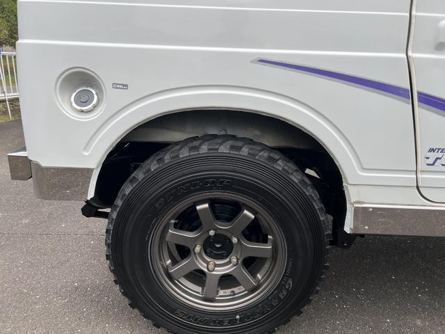 ジムニー EC JA11-2型 圧縮圧力測定済パノラマハイルーフ2インチボディーリフト検対応 前後ステンバンパー ナンバー移動 検対応マフラー MTタイヤ社外アルミ キングピンOH済クラッチOH付TベルトWポンプ交換(12枚目)