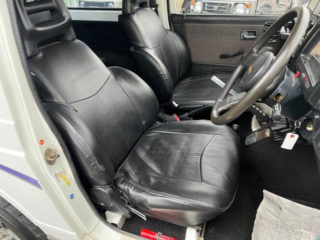 ジムニー EC JA11-2型 圧縮圧力測定済パノラマハイルーフ2インチボディーリフト検対応 前後ステンバンパー ナンバー移動 検対応マフラー MTタイヤ社外アルミ キングピンOH済クラッチOH付TベルトWポンプ交換(36枚目)