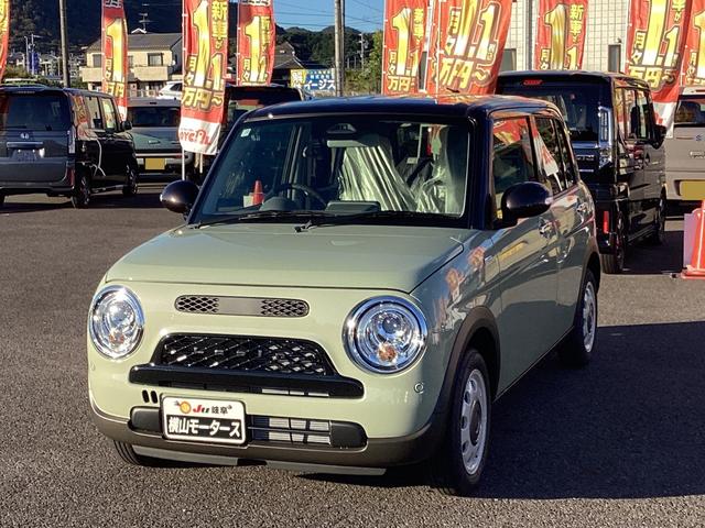 アルトラパン ハイブリッドＸ　届出済未使用車　衝突軽減ブレーキ　スマートキー　プッシュスタート　シートヒーター　オートライト　ＬＥＤヘッドランプ　電動格納ミラー　ベンチシート　フルフラット　オートエアコン　革巻きステアリング（12枚目）