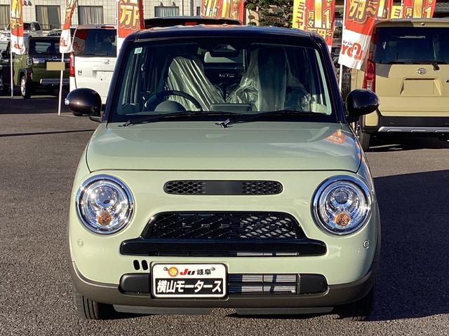 アルトラパン ハイブリッドＸ　届出済未使用車　衝突軽減ブレーキ　スマートキー　プッシュスタート　シートヒーター　オートライト　ＬＥＤヘッドランプ　電動格納ミラー　ベンチシート　フルフラット　オートエアコン　革巻きステアリング（13枚目）