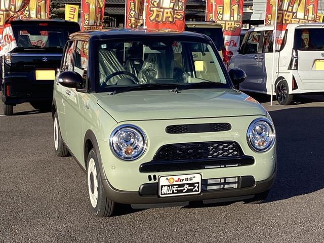 アルトラパン ハイブリッドＸ　届出済未使用車　衝突軽減ブレーキ　スマートキー　プッシュスタート　シートヒーター　オートライト　ＬＥＤヘッドランプ　電動格納ミラー　ベンチシート　フルフラット　オートエアコン　革巻きステアリング（14枚目）