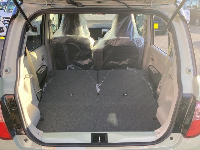 アルトラパン ハイブリッドＸ　届出済未使用車　衝突軽減ブレーキ　スマートキー　プッシュスタート　シートヒーター　オートライト　ＬＥＤヘッドランプ　電動格納ミラー　ベンチシート　フルフラット　オートエアコン　革巻きステアリング（44枚目）