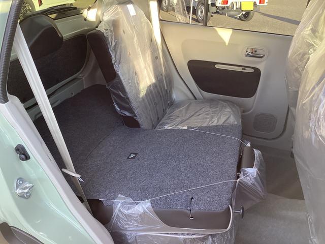 アルトラパン ハイブリッドＸ　届出済未使用車　衝突軽減ブレーキ　スマートキー　プッシュスタート　シートヒーター　オートライト　ＬＥＤヘッドランプ　電動格納ミラー　ベンチシート　フルフラット　オートエアコン　革巻きステアリング（46枚目）