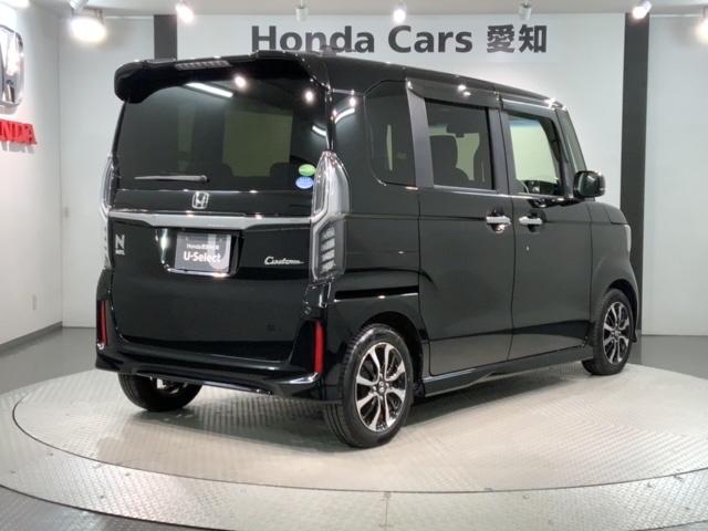 N-BOXカスタム G・Lホンダセンシング 最長5年保証 禁煙 ワンオーナー ナビ TV Rカメラ BTオ-ディオ ドラレコETC LEDライト VSA クルコン アルミ スマ-トキ- スペアキ- 盗難防止装置 整備記録簿 ベンチシ-ト ABS(50枚目)