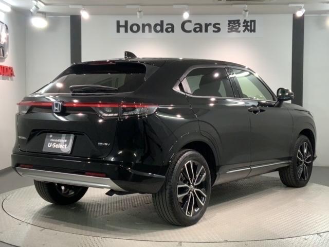 ヴェゼル ｅ：ＨＥＶＺ　ＨｏｎｄａＳＥＮＳＩＮＧ　禁煙　最長５年保証　ワンオ－ナ－　純正ナビＴＶ　Ｒカメラ　ＢＴオ－ディオ　ＥＴＣ　ＬＥＤライト　ＶＳＡ　シ－トヒ－タ－　アルミ　スマ－トキ－　スペアキ－　盗難防止装置　ＬＤＡ（50枚目）