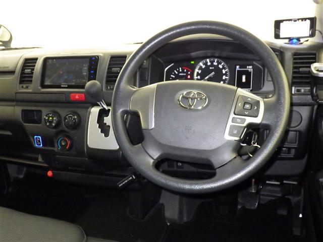 ハイエースバン ＤＸ　衝突被害軽減システム　メモリーナビ　フルセグ　バックカメラ　ＥＴＣ　ドラレコ　ＣＤ　ミュージックプレイヤー接続可　ＤＶＤ再生　ＬＥＤヘッドランプ　乗車定員６人　キーレス　ディーゼル　ワンオーナー（7枚目）