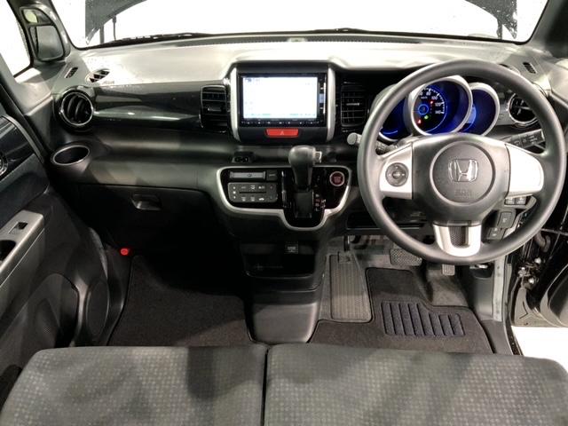 N-BOXカスタム G・Lパッケージ 禁煙 ワンオ-ナ- ナビ バックカメラ Bluetooth 音楽録音 フルセグTV DVD再生 衝突軽減ブレ-キ 両側電動スライドドア ETC サイドカ-テンSRS ドアバイザ- フロアマット 記録簿(10枚目)