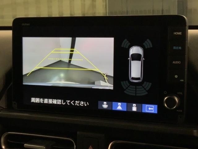 フリード クロスター　ＳＥＮＳＩＮＧ　最長５年　禁煙試乗車　９ｉｎナビ　ＴＶ　Ｒカメラ　Ｂｌｕｅｔｏｏｔｈ　ＣａｒＰｌａｙ　ＡｎｄｒｏｉｄＡｕｔｏ　ＥＴＣ　ＬＥＤライト　両側電動ドア　シートヒーター　フォグ　ＢＳＩ（7枚目）