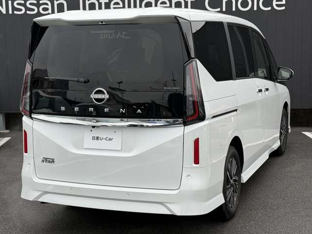 セレナ ２．０　ハイウェイスターＶ　※雹害未使用車・１２．３インチメーカーナビ・　Ｗ電動スライド　レーダークルコン　レーンアシスト　ＬＥＤランプ　ＥＴＣ装備　カーテンエアバッグ　アルミホイール　キーフリー　メモリ－ナビ　ナビＴＶ　エアコン　ワンセグＴＶ　バックカメラ　ＡＢＳ　禁煙（4枚目）