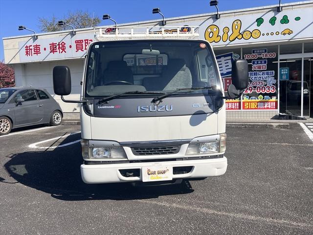 エルフトラック 高床　ディーゼル　エアバッグ　エアコン　パワステ　パワーウィンドウ　ＡＢＳ　積載量：２０００Ｋｇ　３人乗り　車庫証明用　長さ：４６８　幅：１６９　高さ：１９６　荷台寸法　長さ：３１８　幅：１６２（9枚目）