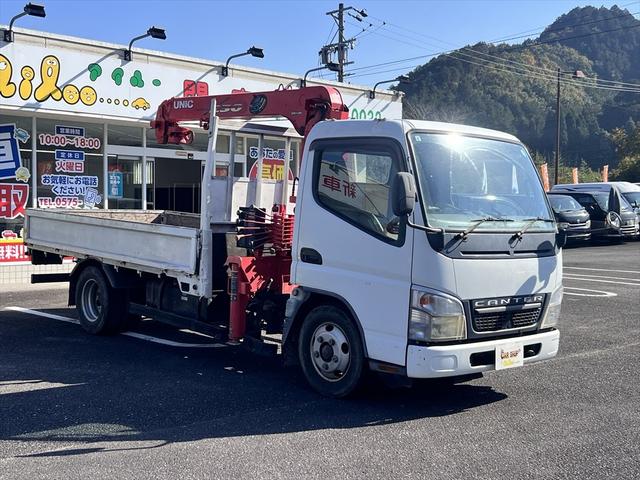 キャンター ロングＤＸターボ　３段クレーン　ユニック：ＵＲＶ２３３　ＳＰＥＣ：Ｋ　インパネ５速　ディーゼル　３人乗り　積載量：１７００Ｋｇ　車庫証明用　長さ：５９８　幅：１８９　高さ：２４９　荷台寸法　長さ：３５５　幅：１８８（8枚目）