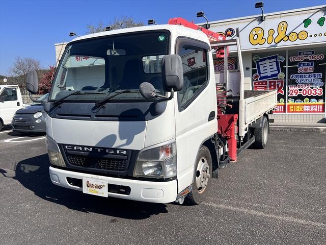 キャンター ロングＤＸターボ　３段クレーン　ユニック：ＵＲＶ２３３　ＳＰＥＣ：Ｋ　インパネ５速　ディーゼル　３人乗り　積載量：１７００Ｋｇ　車庫証明用　長さ：５９８　幅：１８９　高さ：２４９　荷台寸法　長さ：３５５　幅：１８８（10枚目）