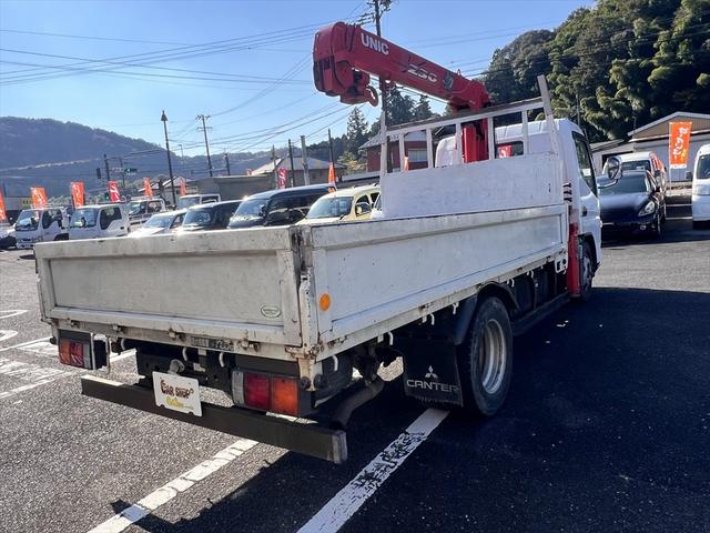 キャンター ロングＤＸターボ　３段クレーン　ユニック：ＵＲＶ２３３　ＳＰＥＣ：Ｋ　インパネ５速　ディーゼル　３人乗り　積載量：１７００Ｋｇ　車庫証明用　長さ：５９８　幅：１８９　高さ：２４９　荷台寸法　長さ：３５５　幅：１８８（13枚目）