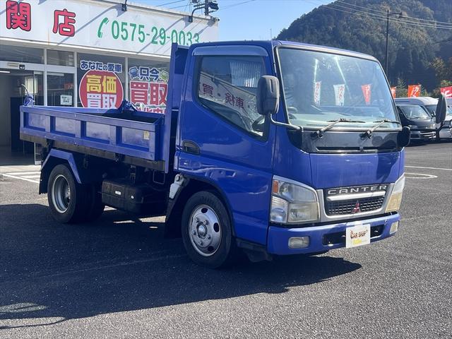 キャンター ダンプ　ダンプ　ディーゼル　５速ミッション　３人乗り　エアバッグ　エアコン　パワステ　パワーウィンドウ　積載量：１５００Ｋｇ　荷台寸法　長さ：３０８　幅：１６０（8枚目）