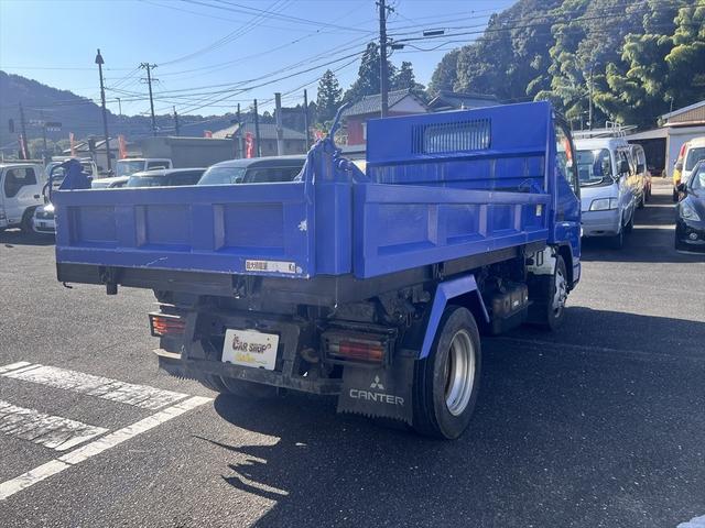 キャンター ダンプ　ダンプ　ディーゼル　５速ミッション　３人乗り　エアバッグ　エアコン　パワステ　パワーウィンドウ　積載量：１５００Ｋｇ　荷台寸法　長さ：３０８　幅：１６０（14枚目）