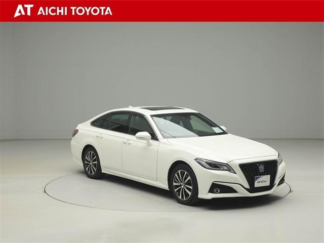 クラウンハイブリッド S Cパッケージ 衝突軽減B 黒革シート 盗難防止システム ワンオーナ エアバッグ クルコン Bカメラ LEDヘッドライト フルセグTV AC100V電源 スマートキー&プッシュスタート パワーシート ETC付 アルミ(8枚目)