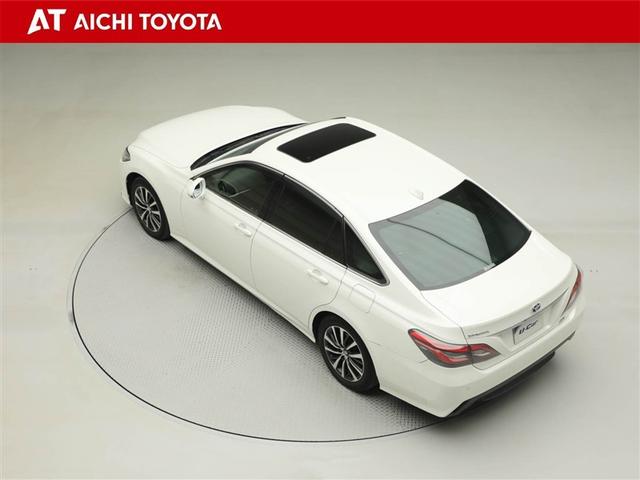 クラウンハイブリッド S Cパッケージ 衝突軽減B 黒革シート 盗難防止システム ワンオーナ エアバッグ クルコン Bカメラ LEDヘッドライト フルセグTV AC100V電源 スマートキー&プッシュスタート パワーシート ETC付 アルミ(12枚目)