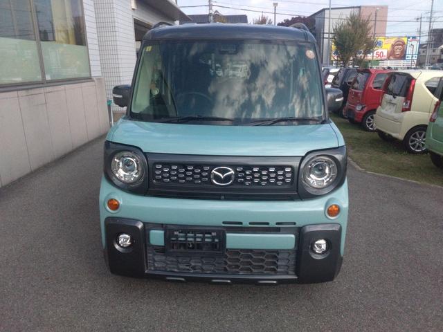 フレアワゴンタフスタイル ハイブリッドＸＴ　衝突被害軽減システム／先進装置スイッチ／ナビ／ＣＤ／ＤＶＤ／ＴＶ／Ｂｌｕｅｔｏｏｔｈ／ラジオ／オートライト／全方位バックモニター／両側パワスラ／ＬＥＤヘッドライト／前ドラレコ／ＥＴＣ／ハイブリッド（2枚目）