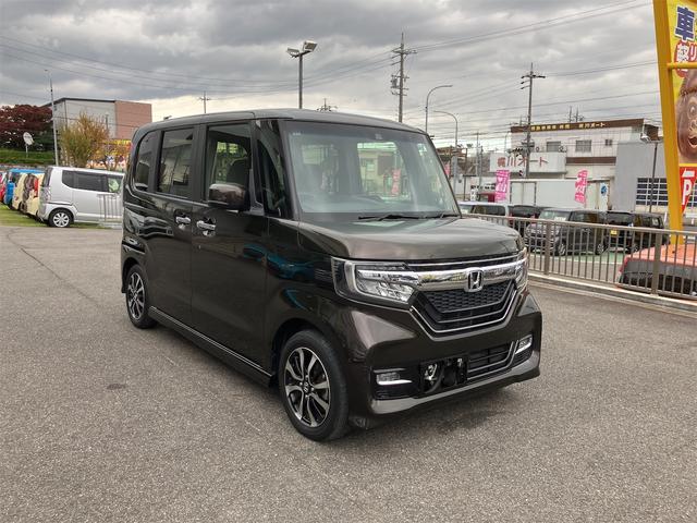 Ｎ－ＢＯＸカスタム Ｇ・Ｌホンダセンシング　衝突被害軽減システム　スマートエントリー　プッシュスタート　ステリモ　クルコン　オートライト　オートエアコン　片側電動スライド　ＬＥＤヘッド　バックモニター　後方ソナー　サイドエアバック　ＥＴＣ（3枚目）