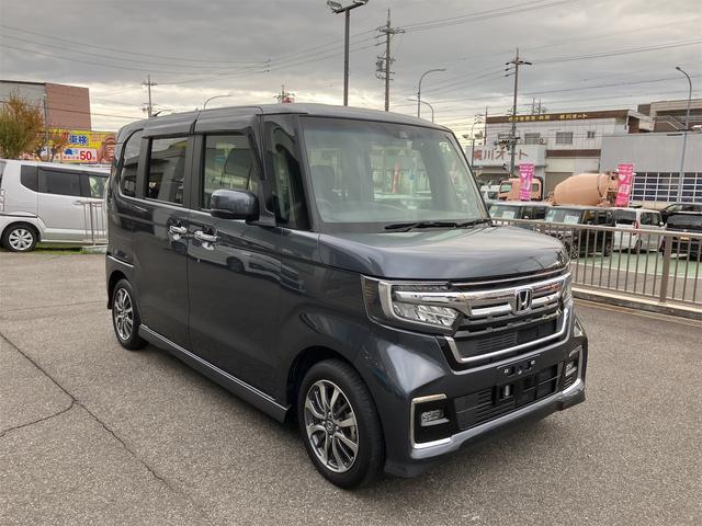 Ｎ－ＢＯＸカスタム Ｌ　衝突軽減システム　スマートエントリー　両側パワースライド　オートライト　バックモニター　オートエアコン　ＬＥＤヘッドライト　ステリモ　クルコン　純正ナビ　フルセグＴＶ　ドラレコ　Ｂｌｕｅｔｏｏｔｈ（3枚目）