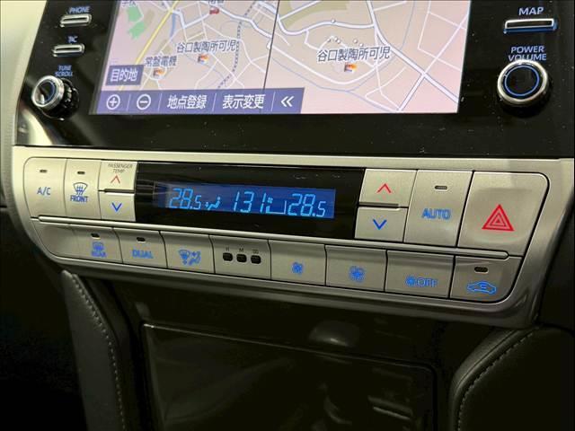 ランドクルーザープラド ＴＸ　Ｌパッケージ・ブラックエディション　黒革　全周囲カメラ　純正ナビ　ＢＳＭ　レーダークルーズ　クリアランスソナー　シートヒーター／クーラー　パワーシート　センターデフロック　ＬＥＤ　ＥＴＣ　ＵＳＢポート　ルーフレール　純正１８インチＡＷ（12枚目）