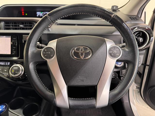 アクア G 純正ナビ クリアランスソナー ドラレコ クルーズコントロール ETC Bカメラ レーンアシスト 衝突軽減ブレーキ 社外17インチAW LEDヘッド Bluetooth フルセグTV シートカバー(7枚目)