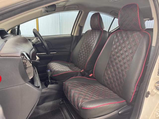 アクア G 純正ナビ クリアランスソナー ドラレコ クルーズコントロール ETC Bカメラ レーンアシスト 衝突軽減ブレーキ 社外17インチAW LEDヘッド Bluetooth フルセグTV シートカバー(25枚目)