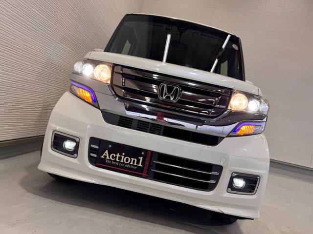 Ｎ－ＢＯＸカスタム Ｇ　ターボＳＳパッケージ　純正ナビ　両側Ｐスラドア　シートヒーター　ＥＴＣ　バックカメラ　フルセグ　クルーズコントロール　ＣＴＢＡ　ドライブレコーダー　ハーフレザーシート　純正１５インチＡＷ　ＨＩＤヘッドライト　横滑り防止（31枚目）