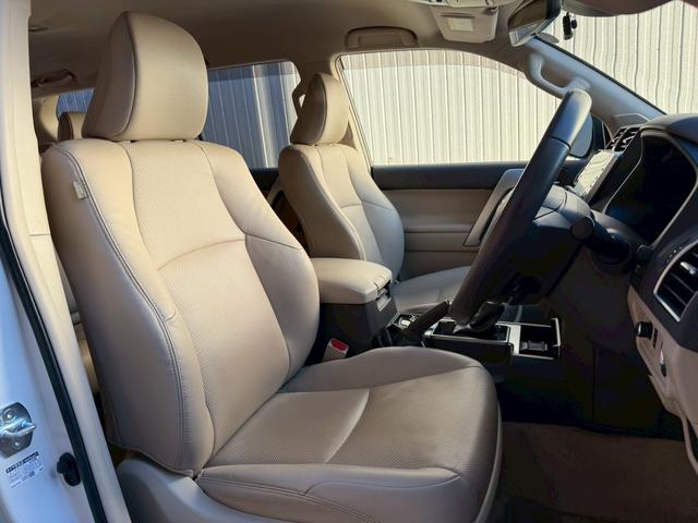 ランドクルーザープラド TX Lパッケージ ワンオーナー ベージュ革 全周囲カメラ ディスプレイオーディオ ナビキット シートヒーター/クーラー レーダークルーズ クリアランスソナー BSM ドライブレコーダー LEDヘッド 純正19インチAW(7枚目)