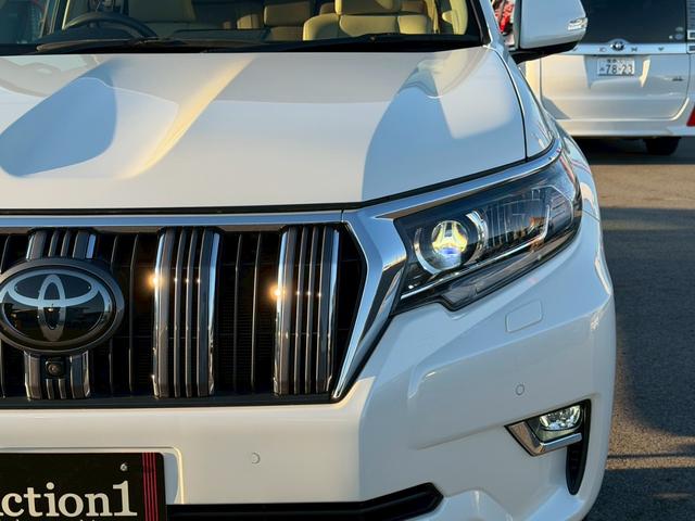 ランドクルーザープラド TX Lパッケージ ワンオーナー ベージュ革 全周囲カメラ ディスプレイオーディオ ナビキット シートヒーター/クーラー レーダークルーズ クリアランスソナー BSM ドライブレコーダー LEDヘッド 純正19インチAW(25枚目)