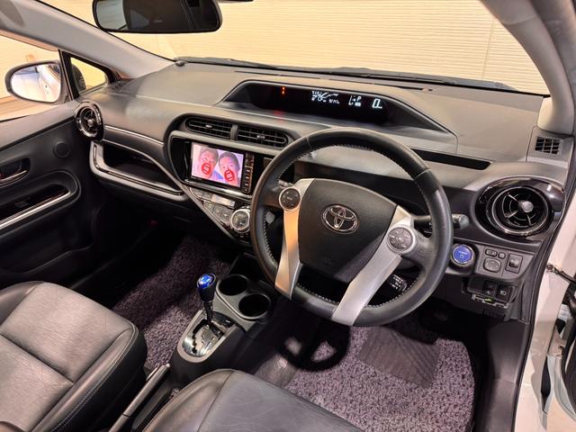 アクア Gブラックソフトレザーセレクション ナビ クルーズコントロール ETC Bカメラ レザーシート レーンアシスト 衝突軽減ブレーキ シートヒーター 純正15インチAW Bluetooth フルセグTV DVD CD 横滑り防止(23枚目)