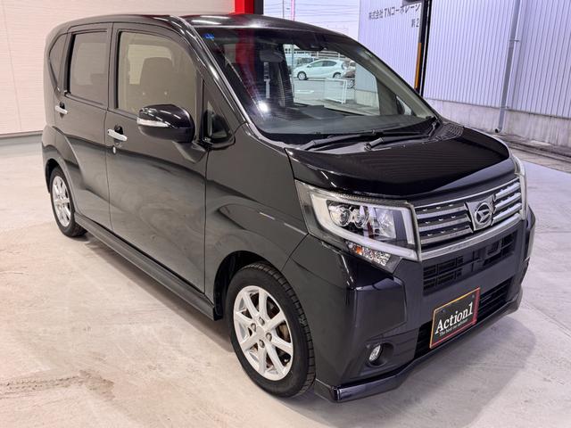 ムーヴ カスタム　Ｘ　ハイパーＳＡＩＩ　ストラーダナビ　バックカメラ　衝突軽減ブレーキ　レーンアシスト　Ｂｌｕｅｔｏｏｔｈ　フルセグＴＶ　ＤＶＤ　ＣＤ　ステアリングリモコン　ＬＥＤヘッドライト　純正１４インチＡＷ　横滑り防止（3枚目）