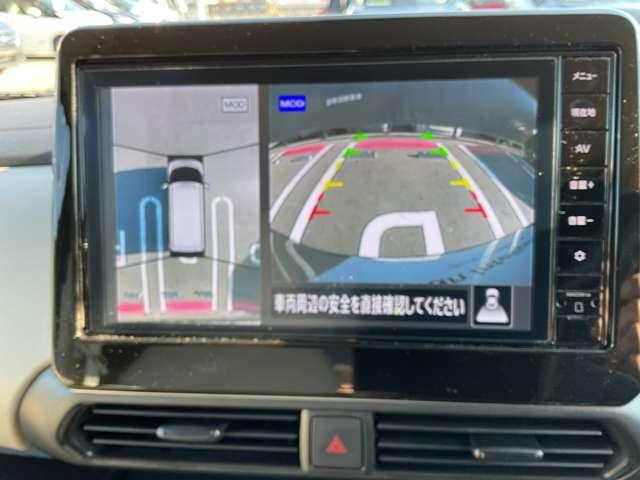 アラウンドビューモニター装備！空から見ているような映像によって不慣れな場所での車庫入れや縦列駐車等はもちろん狭い道でのすれ違いも安心していただけます♪