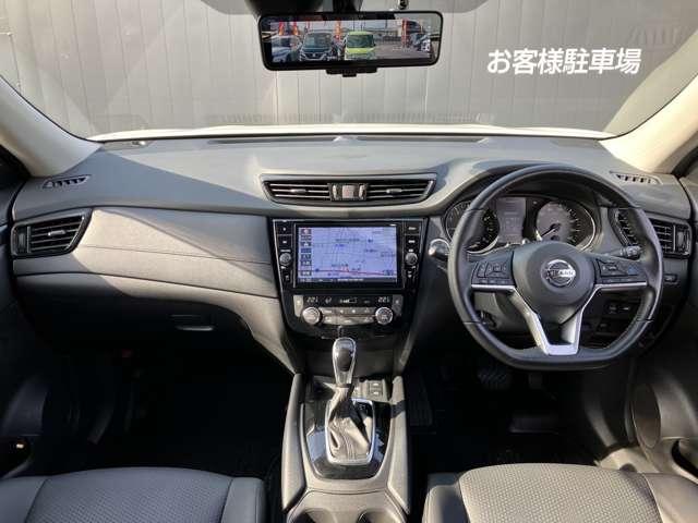 エクストレイル ２．０　２０Ｘｉ　ハイブリッド　大画面メモリーナビ　全方位カメラ　地デジ　オートマチックハイビーム　ＬＥＤヘッドライト　スマートキー　１オーナー　ＥＴＣ　ドライブレコーダー　パワーウインドウ　メモリーナビ　アルミホイール　キーレス（4枚目）