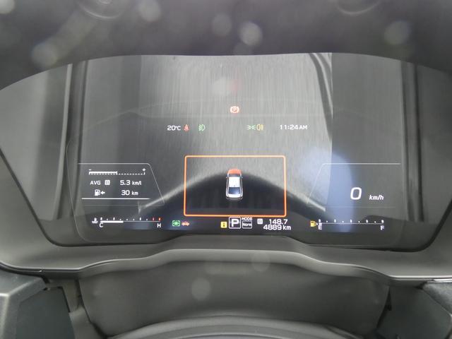 １２．３インチフル液晶メーター。地図やアイサイトの制御状態に任意で切り替え可能です。