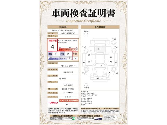 車両状態評価書