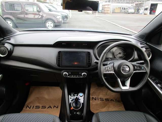 キックス 1.2 X (e-POWER) ナビ&TV 寒冷地仕様 追従クルコン スマートキー LEDヘッド レーンアシスト パワーステアリング ドライブレコーダー ETC 整備記録簿有 メモリーナビ サイドエアバッグ アルミ AAC キーレス(3枚目)