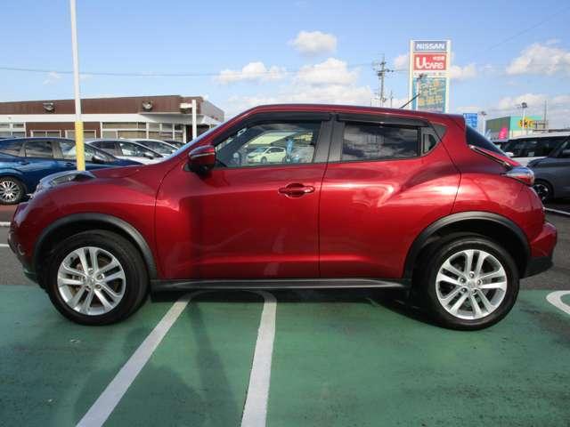 ジューク １．５　１５ＲＸ　Ｖセレクション　ＡＵＴＯエアコン　車線逸脱警報システム　パワーウィンドウ　スマートエントリー　ドラレコ　Ａストップ　アルミホイール　ＥＴＣ車載器　メモリーナビ　取説記録簿　ナビ＆ＴＶ　ワンセグ　ＷエアＢ　エアバッグ（6枚目）