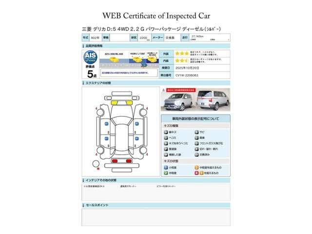 デリカD:5 G パワーパッケージ メモリーナビ 地デジTV 全方位カメラ パワートランク エコモード パワーシート ヒーター クルコン オートエアコン 4WD 3列シート キーレスエントリー ナビTV インテリキ 盗難防止装置 ターボ(19枚目)
