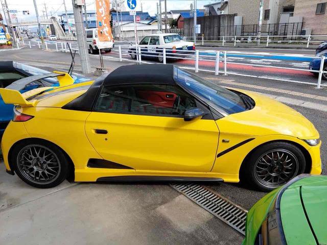 S660 α オープンカー ドライブレコーダー ETC バックカメラ オートクルーズコントロール 衝突被害軽減システム LEDヘッドランプ MT スマートキー アイドリングストップ エアロ アルミホイール(15枚目)