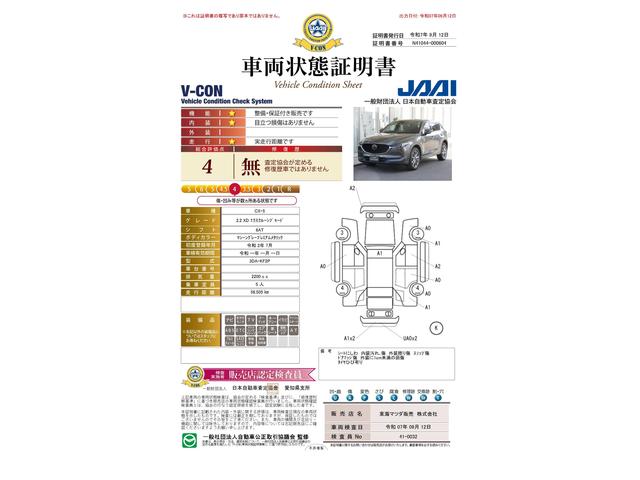 車両状態評価書
