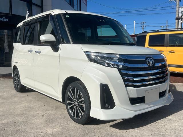 ルーミー カスタムG-T 純正ナビ フルセグTV バックカメラ 両側パワースライドドア プッシュスタート スマートキー LEDヘッドライト フォグランプ 運転席&助手席シートヒーター 前後ドラレコ クルコン 電動パーキング(3枚目)