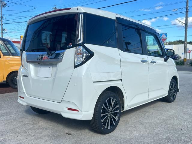 ルーミー カスタムG-T 純正ナビ フルセグTV バックカメラ 両側パワースライドドア プッシュスタート スマートキー LEDヘッドライト フォグランプ 運転席&助手席シートヒーター 前後ドラレコ クルコン 電動パーキング(5枚目)